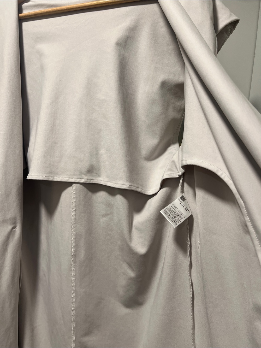 Sleeveless Hooded Longline Coatigan - Light Taupe - Picture 3 of 6